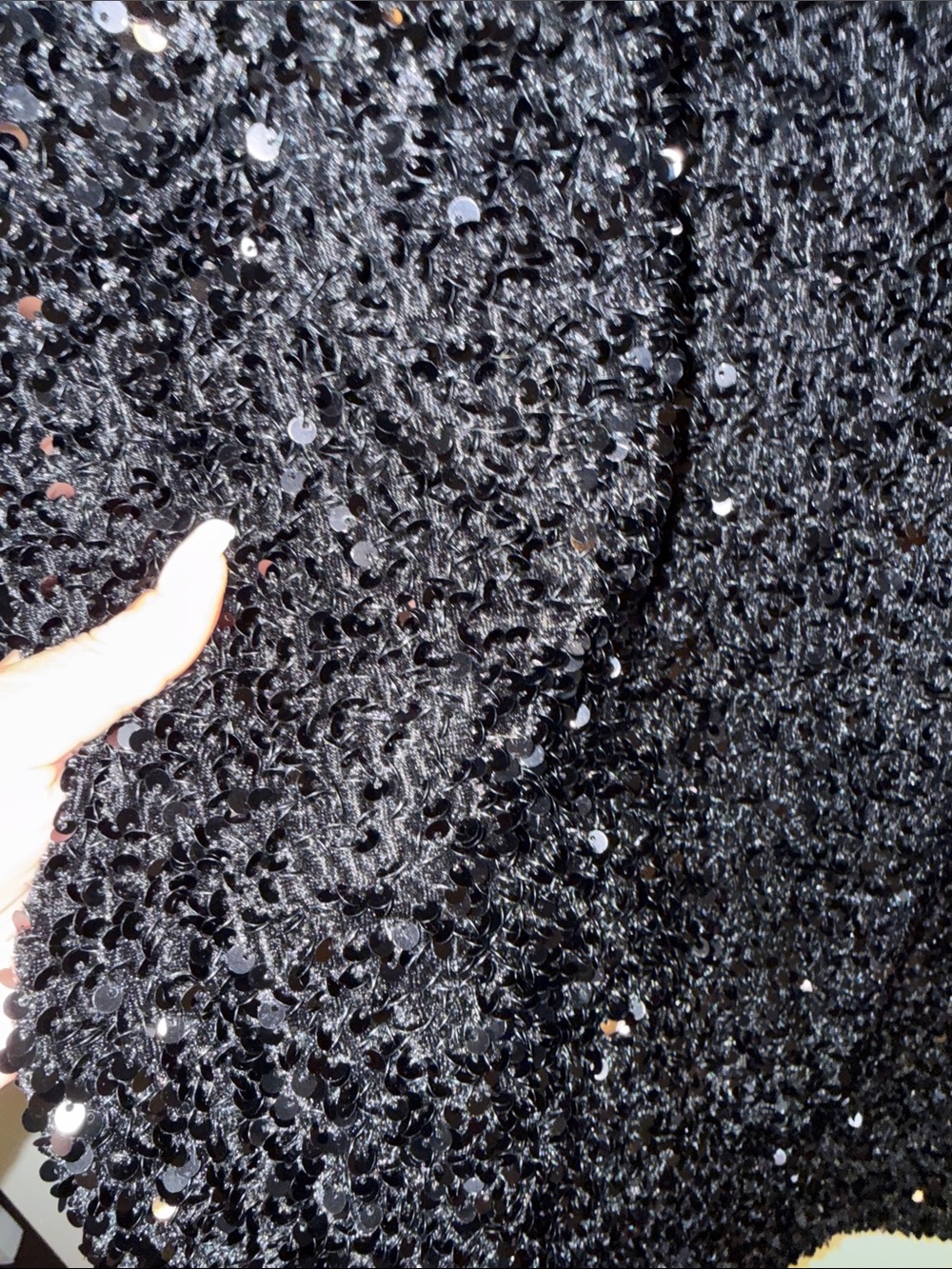H&M Black Long-Sleeve Sequin Mini Dress - Picture 6 of 9